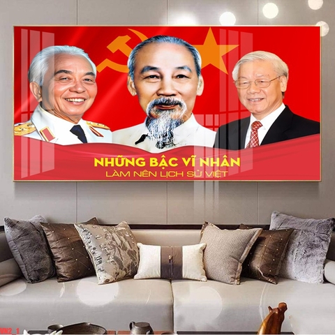 Tranh Bác Hồ - Bác Giáp - Bác Trọng | Tranh Ngọc Việt - Đắk Lắk | Tranh Ngọc Việt - Xưởng Tranh Đẹp Buôn Ma Thuột (BMT) DakLak