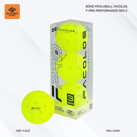 Bóng Pickleball Facolos F-Pro Performance Gen2 Xanh
