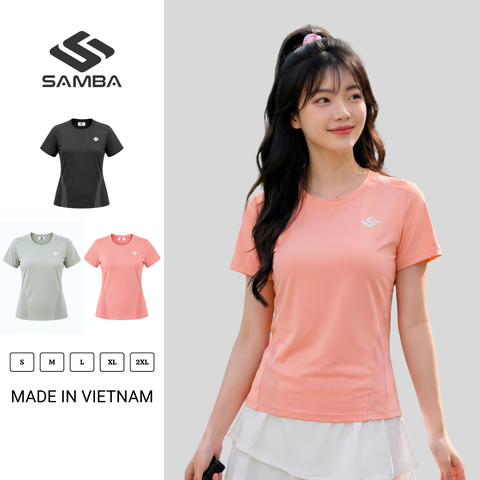 Áo thể thao nữ cổ tròn Samba Aura