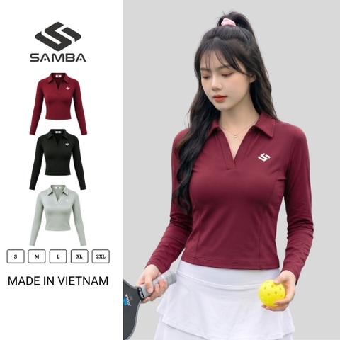 Áo polo nữ tay dài Samba Swift