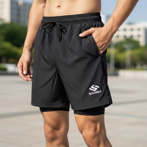 Quần short thể thao nam 2 lớp Samba Q039