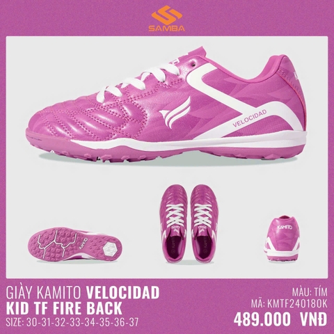 Giày bóng đá trẻ em Kamito Velocidad Kid TF Fire Back