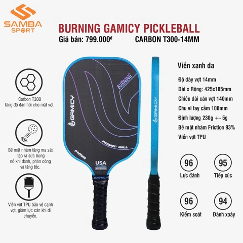 Vợt Pickleball Gamicy Burning T300