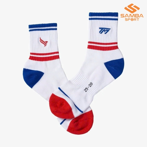 Vớ Kamito cổ cao TM Legend trắng xanh đỏ 25-28