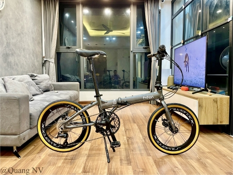 Xe đạp gấp ráp theo yêu cầu Fnhon Blast 20' phanh đĩa màu Grey