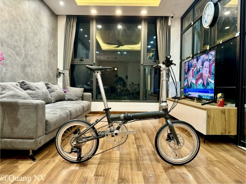 Xe đạp gấp ráp theo yêu cầu Fnhon Zephyr 16' phanh đĩa màu Grey