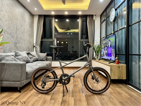 Xe đạp minivelo ráp theo yêu cầu Silverock Dewy 20' phanh đĩa màu Grey