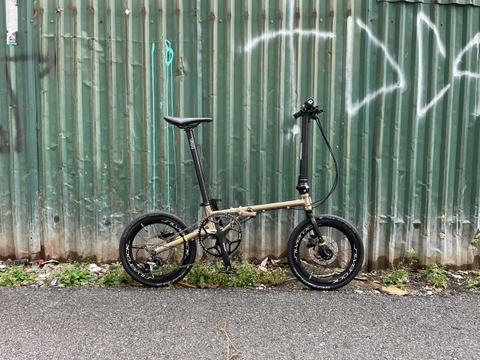 Xe đạp gấp ráp theo yêu cầu Fnhon Gust 16' phanh đĩa màu Titanium