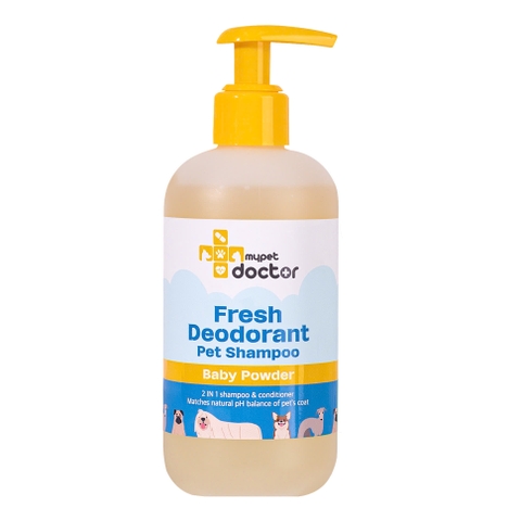 Sữa tắm Mypet Doctor Fresh Deodorant Pet Shampoo – BABY POWDER 300g