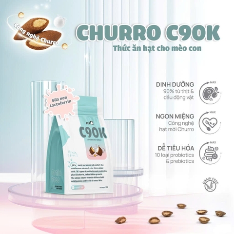 Thức ăn hạt cho mèo con Churro C90K - PetQ