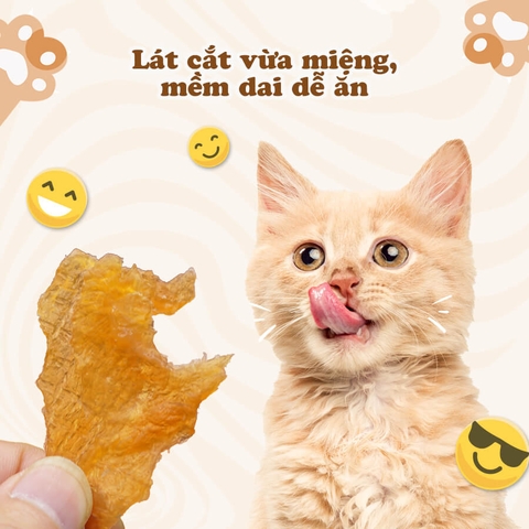 Sợi gà sấy dẻo cho mèo 30g