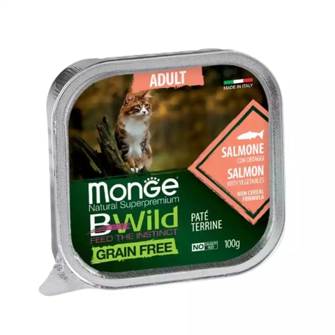 Pate mèo Bwild cá hồi và rau 100g - AD