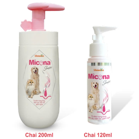 Sữa tắm phòng trị nấm cho chó và mèo - Micona Sampoo -  200ml