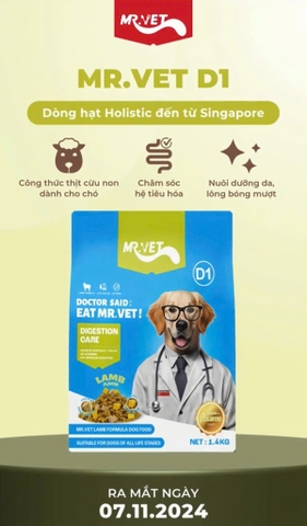 Thức ăn hạt cho chó - Mr.Vet D1