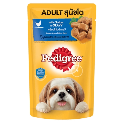 Thức ăn cho chó lớn dạng sốt Pedigree – Vị Gà nấu sốt 130g