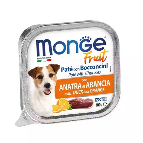 Pate chó Monge Fruit AD Vịt và quả Cam 100g