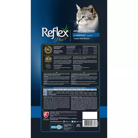Thức ăn hạt cho mèo - Reflex Plus Adult Cat - Vị cá hồi - 1,5kg