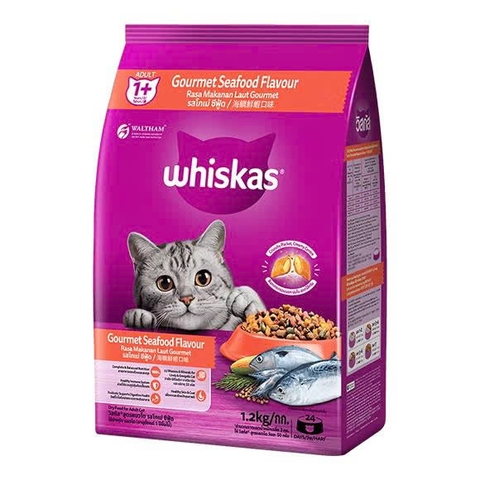 Thức ăn hạt cho mèo - Whiskas 1,2kg - Hải sản thượng hạng