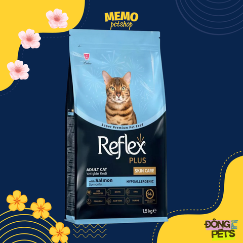 Thức ăn hạt cho mèo - Reflex Plus - Skin care - Vị Cá hồi - 1,5kg