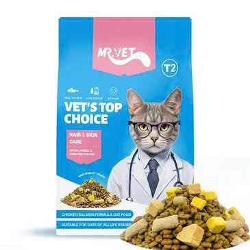 Thức ăn hạt cho mèo - Mr.Vet T2 - Hair & skin