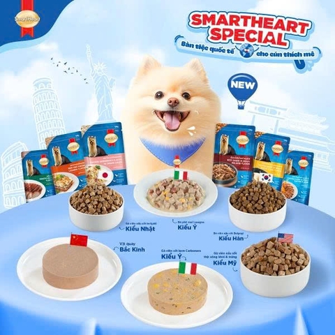 Thức ăn ướt cho chó dạng túi Smartheart Special 120g - Vị Gà viên nấu sốt  Teryaki kiểu nhật