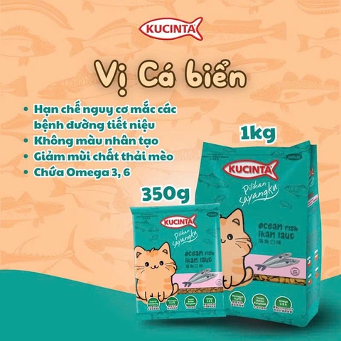 Thức ăn hạt cho mèo Kucinta - 350g