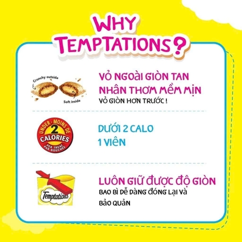 Bánh thưởng cho mèo Temptations Mixups 75g