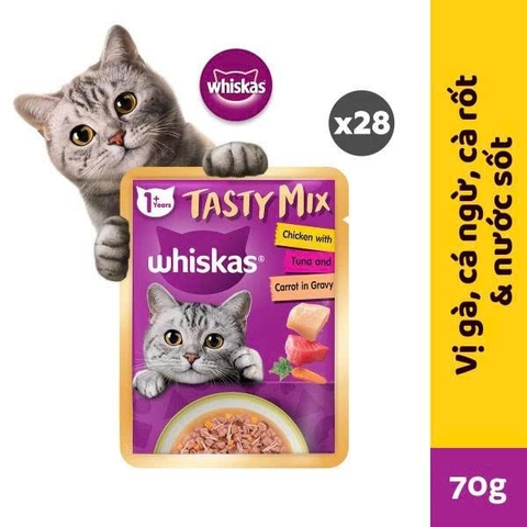 Pate cho mèo - Whiskat - Tasty Mix - 70g