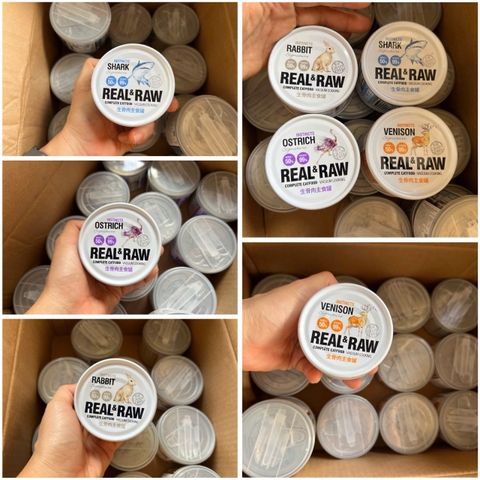 Pate mèo Real & Raw - Combo 4 hộp mix vị