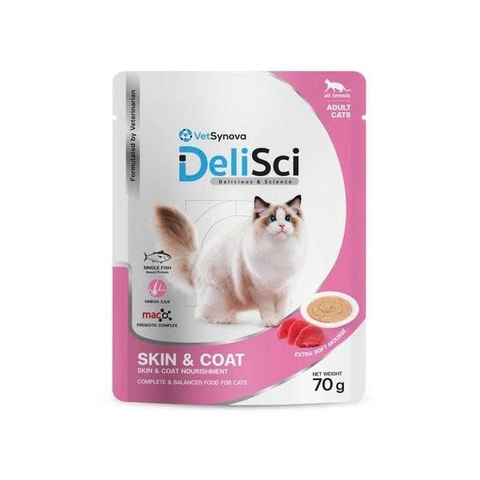 Combo 5 gói Pate Dinh dưỡng Delisci Skin & Coat