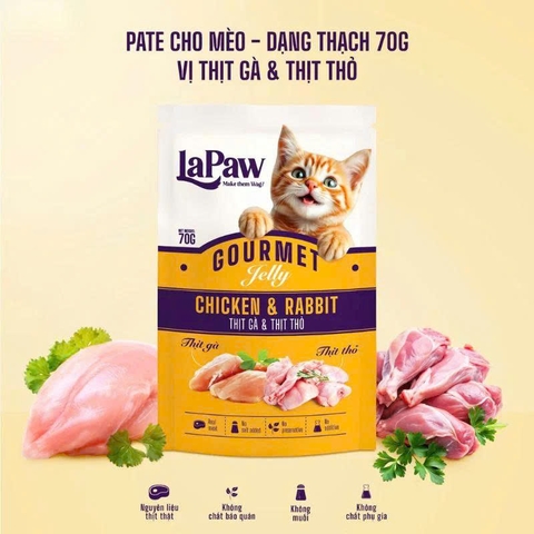 Pate cho mèo Lapaw - dạng thạch - 70g