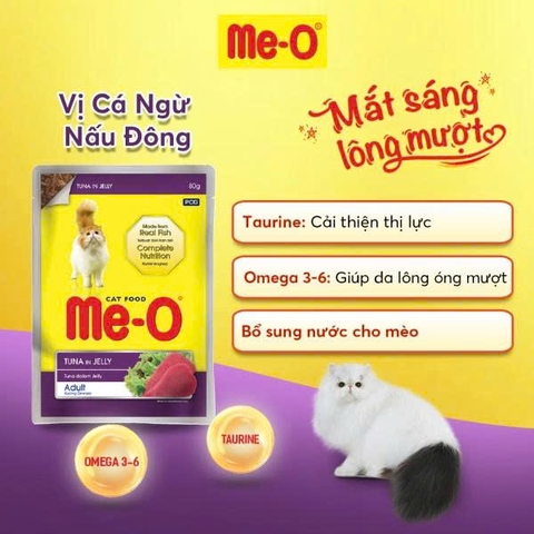 Thức ăn ướt Me-O túi vị cá ngừ nấu đông