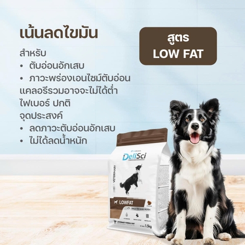 Thức ăn hạt cho chó - Delisci Low Fat - Hỗ trợ giảm cân