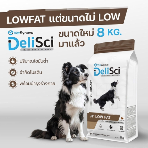 Thức ăn hạt cho chó - Delisci Low Fat - Hỗ trợ giảm cân