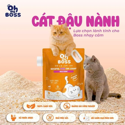 Caát đậu nành tự nhiên cho mèo - Oh My Boss - 2,5kg
