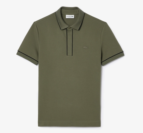 Áo Polo Lacoste Nam Viền Cổ Dáng Regular PH8184-00-316 Màu Ô liu