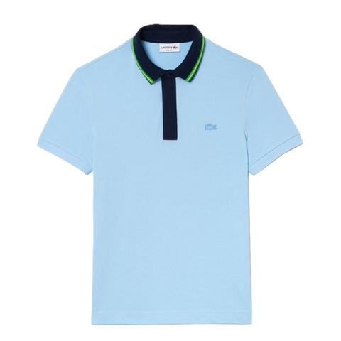 Áo Polo Lacoste Nam Viền Cổ Dáng Regular PH1125-00-HBP Màu Xanh Da Trời
