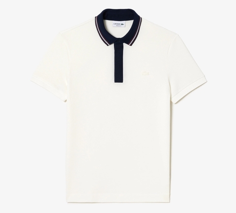 Áo Polo Lacoste Nam Viền Cổ Dáng Regular PH1125-00-70V Màu Trắng Kem
