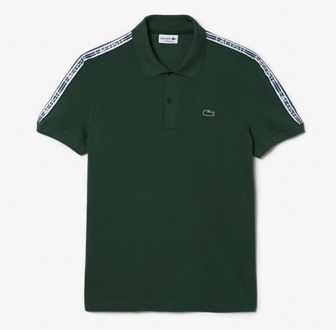 Áo Polo Lacoste Nam Viền Vai Dáng Regular PH5075-00-SMI Màu Xanh Lục