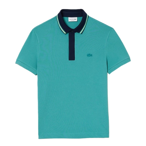 Áo Polo Lacoste Nam Viền Cổ Dáng Regular PH1125-00-SI0 Màu Xanh Nhớt