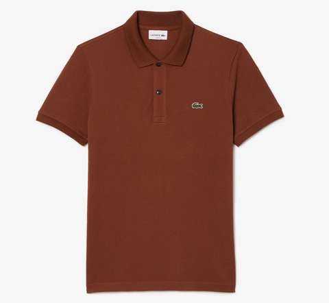 Áo Polo Lacoste Nam Dáng Slim Fit PH4012-00-SHI Màu Nâu
