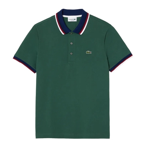 Áo Polo Lacoste Nam Check Cổ Dáng Regular PH3461-00-SMI Màu Xanh Lục