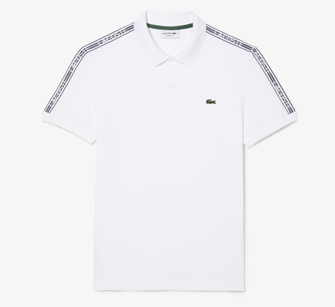 Áo Polo Lacoste Nam Viền Vai Dáng Regular PH5075-00-001 Màu Trắng