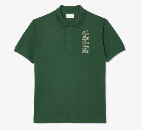 Áo Polo Lacoste Nam Logo 5 Cá Dáng Classic Cổ Điển PH3474-00-132 Màu Xanh Lục