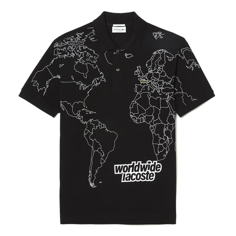 Áo Polo Lacoste Nam Bản Đồ Dáng Classic Cổ Điển PH8046-00-031 Màu Đen