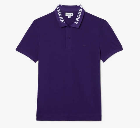 Áo Polo Lacoste Nam Chữ Cổ Dáng Slim Fit PH9642-00-PFN Màu Tím