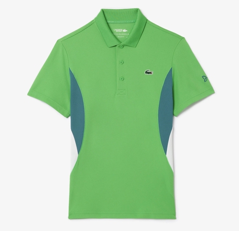 Áo Polo Thể Thao Lacoste Nam Novak Djokovic Ultra Dry DH7330-00-IXU Bản Fan Màu Xanh Lá