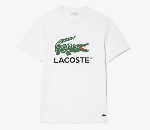 Áo Thun Lacoste Nam Logo Lớn Dáng Regular TH1285-00-001 Màu Trắng