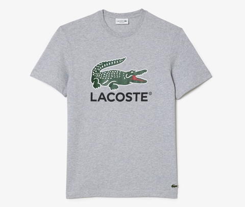 Áo Thun Lacoste Nam Logo Lớn Dáng Regular TH1285-00-CCA Màu Xám