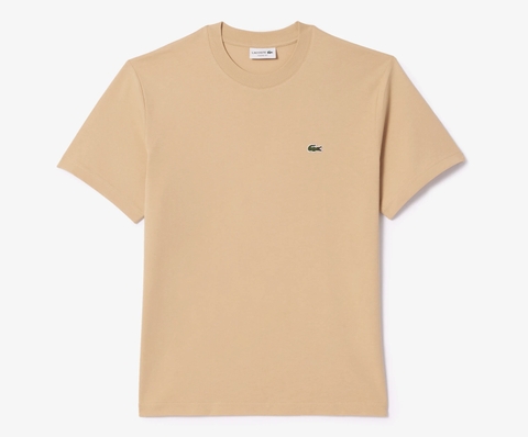 Áo Thun Lacoste Nam Dáng Classic Cổ Điển TH7318-00-IXQ Màu Be